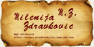 Milenija Zdravković vizit kartica